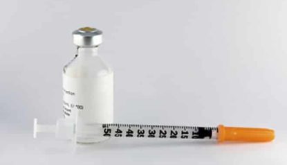 Frasco de insulina e seringa