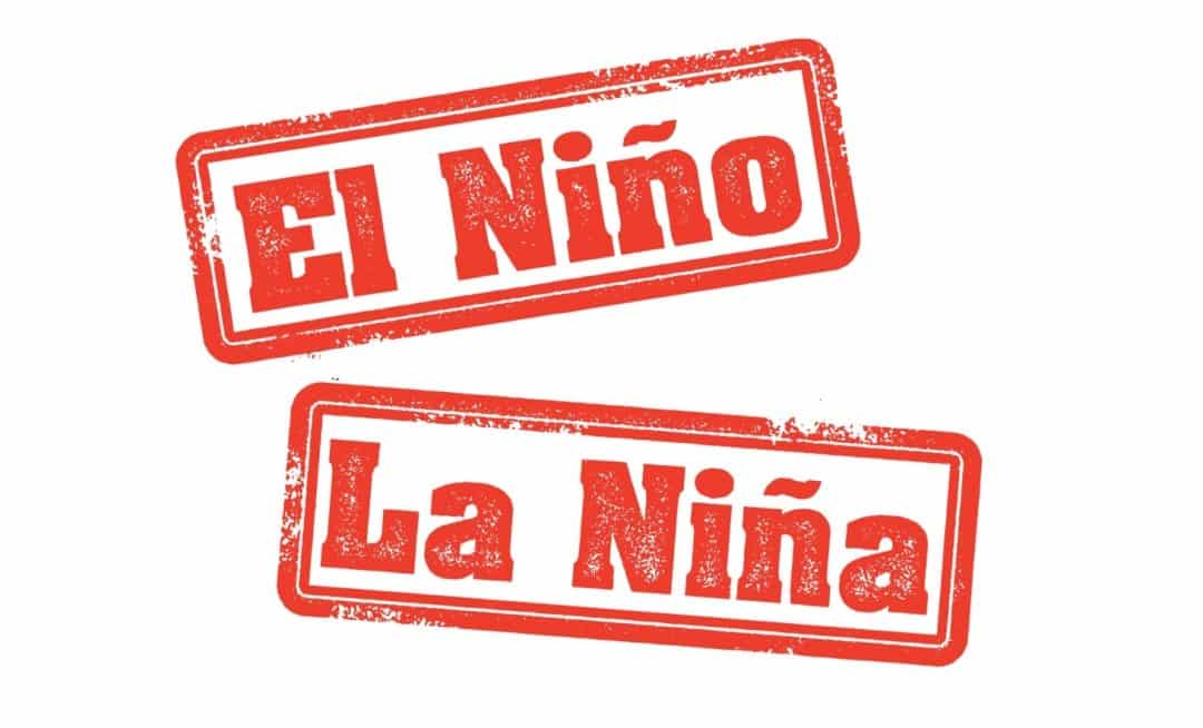 Imagem escrito La Niña e El Niño