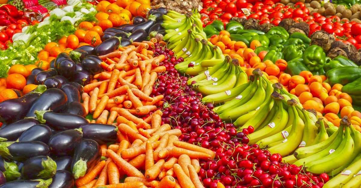 Alimentos produzidos através de uma agricultura sustentável