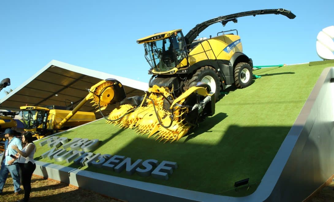 Forrageira New Holland exposta na Agrishow 2023
